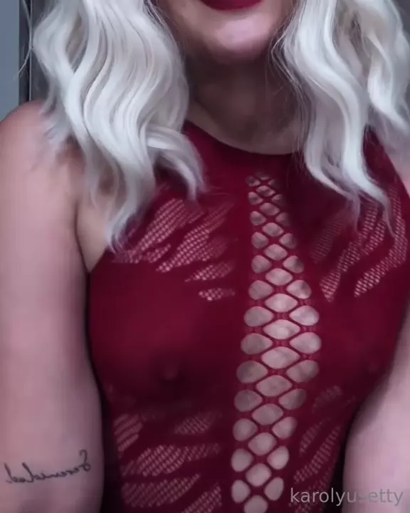 Karol Alvarado in a panties that is a rock